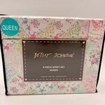 Betsey Johnson Queen Sheet Set 6 Piece Mermaid Patchwork Blue Floral. Fixed Price $50.00.