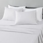 Queen 4-PIECE Microfiber Sheet Set By Amazon Basics Lightweight, Plum Print. Fixed Price $56.97.