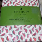 Kate Spade 4 Pc Full Bed Sheet Set Colorful Watermelon Slices White Cotton New. Fixed Price $80.10.