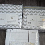 Sweet Home Collection Full 6-PIECE Sheet Set 1500TC Chevron Gray Deep Pocket. Fixed Price $26.99.