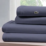 Lacoste 100% Cotton Percale 4-PIECE Sheet Set Vintage Indigo Full Size. Fixed Price $69.94.