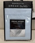 New Wamsutta Dream Zone Sateen Blue 400 Tc Piece Cotton Queen Sheet Set. Fixed Price $129.99.