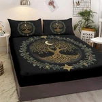 3PCS Tree Of Life Minimalist Comfort Series Bed Fitted Sheet And 2 Pillowcases. Fixed Price $33.88.
