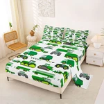 Equipment Truck Queen Size Sheets Cartoon Construction Vehicle Bed Shee.... Fixed Price $60.85.