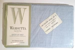 New Vintage Wamsutta Queen Flat Sheet Smoke Blue Gingham. Fixed Price $24.75.