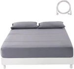 Okohey Grounding Fitted Sheets With 15FT Earthing Cord, Queen Size, 95% Organic. Fixed Price $76.48.