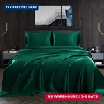 Homiest 4PCS Satin Sheets Set Luxury Silky Bedding With Deep Pocket, 1. Fixed Price $38.38.