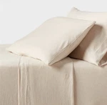 Threshold Full Cotton Jersey Sheet Set Heather Oatmeal. Fixed Price $35.99.