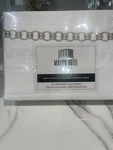 Malibu Hotel Collection Egyptian Cotton Queen Sheet Set White/brown. Brand New!. Fixed Price $155.00.