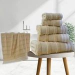 Kathy Ireland 6-PIECE Jacquard Stripe Kyoto Towel Set Linen. Fixed Price $43.20.