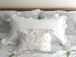 Vintage Shabby Chic Couture King Rachel Ashwell Ruffle Sham Liliput White. Fixed Price $75.00.