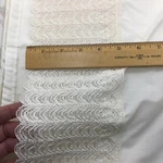 Vtg Italian Linen Cream Lace Overlay Sheet Set Unused New Box 106X118". Fixed Price $105.00.
