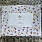 Shabby Chic Rachel Ashwell 6PC Set Pink Roses Gold Bows Queen Sheets. Fixed Price $45.95.