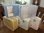New Lacoste Queen 100% Percale Cotton 4 Piece Sheet Sets, (5) Five Bundle. Fixed Price $215.00.