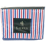 Ralph Lauren American Summer Stripe King Flat Sheet Cotton Red White Blue Usa. Fixed Price $129.95.