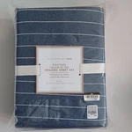 Pottery Barn Teen Organic Pinstripe Favorite Sheet Set Twin Xl Navy White Nip. Fixed Price $79.99.