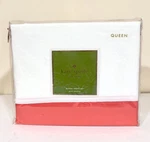Kate Spade New York Grace Sheeting White & Orange Queen Set. Fixed Price $57.00.