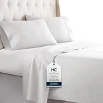 Hc Collection Bed Sheets King, Hotel Luxury California 01 - White. Fixed Price $58.49.