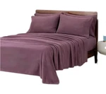 Berkshire Polarfleece Sheet Set With Extra Cases Purple. Fixed Price $44.99.
