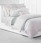 Ralph Lauren Spencer Striped Sateen Cotton Grey Queen 4 Pc.sheet Set $170. Fixed Price $80.00.