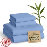 Bampure Bamboo King Sheet Set L.blue Cooling Soft 16'' Deep. Fixed Price $129.99.