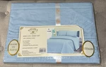 New Golden Quality Bedding King Sized 4 Pc Sheet Set 100% Cotton Feel Sky Blue. Fixed Price $25.00.