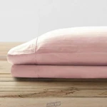 Brielle Home 300-THREAD Count Dobby Striped Pillowcase Set Blush Pink King. Fixed Price $14.99.