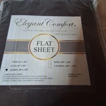 New Elegant Comfort Brown Flat Queen Sheet Microfiber 1500. Fixed Price $19.50.