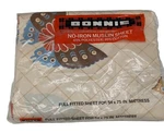 1970S Butterfly Full Sz Fitted Bed Sheets Pn Hirsch St Louis Beige 65/35 Pc Nos. Fixed Price $18.00.