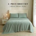 Highbuy Cooling Sheets Wrinkle Fade Stain Resistant 4 Piece Set Sage Green Queen. Fixed Price $68.81.