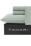 Tahari Home 4-PIECE Sheet Set With Matching Pillowcases, Soft Sage King Size. Fixed Price $49.99.