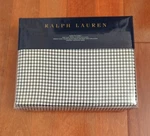 Ralph Lauren Screening Room Mattea Navy Cream Houndstooth Queen Flat Sheet New. Fixed Price $84.99.