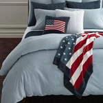 Ralph Lauren King Fitted Sheet Extra Deep Cotton Workshirt Chambray Home Bedding. Fixed Price $74.95.