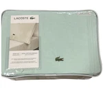 Lacoste Queen Sheet Set Pale Aqua 100% Cotton Percale Breathable Hotel. Fixed Price $46.50.