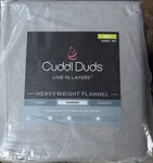 Cuddl Duds Gray Heather Heavyweight Cotton Flannel Sheet Set 4 Piece King. Fixed Price $59.99.