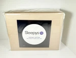 Sleepys Supima Cotton 600 Thread Count Set, Queen, Oxford Tan. Fixed Price $92.00.