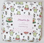 Meant To Be Valentine's Day Frogs Hearts Mushroom Ladybug Queen 4-PC Sheet Set. Fixed Price $29.00.