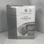 Comfort Bay Full Size Sheet Set Luxuriously Soft Gray. Fixed Price $12.00.