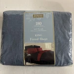 Jubilee King Fitted Sheet 180 Thread Count Soft Percale Denim (sealed). Fixed Price $14.95.
