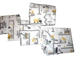 Pottery Barn Kids Ethan Organic Construction Bulldozer Trucks 5P Full Sheet. Fixed Price $74.40.