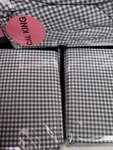New Ralph Lauren Rl Classic Gingham Fitted Sheet Modern Charcoal - Cal King. Fixed Price $199.99.