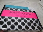 New Betsey Johnson Ikat Dot Twin Sheet Set Teal Blue, Black And White Nip. Fixed Price $35.98.