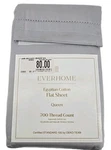 Everhome 700 Tc 100% Egyptian Cotton Queen Flat Sheet Microchip Gray New. Fixed Price $39.00.