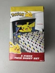 Pokemon 3 Piece Lighting Bolt Twin Sheet Set. Fixed Price $15.99.