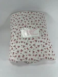 Betsey Johnson Small Pink Flowers White Twin Sheet Set Euc. Fixed Price $22.00.