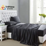 Lanest Housing Silk Satin Sheets, Size Bed Set King, Black. Fixed Price $52.39.