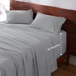 Bedsure Deep Pocket Queen Sheets Set - Fits Mattresses Up To 24" Thick, 4.... Fixed Price $37.86.