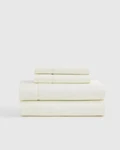 Quince Signature Giza Cotton Sateen Sheet Set- Ivory- King Size Brand New !!. Fixed Price $119.99.