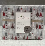 Very Merry Whimsical Christmas Trees Full Size Set Gray New. Fixed Price $34.99.