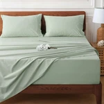 Sage Green Deep Pocket Queen Sheets For 18"-24" Mattresses Cooling & Non-slip. Fixed Price $77.99.